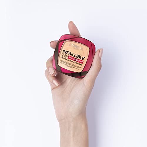 L´Oréal Paris, Base de maquillaje en polvo de larga duración, Infallible 24h Freshwear, Tono 250 Radiant Sand, 9gr